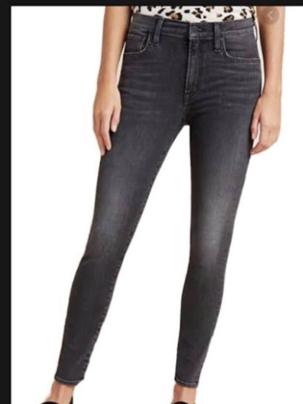 Edwin Pixie mid rise skinny jeans faded black 27